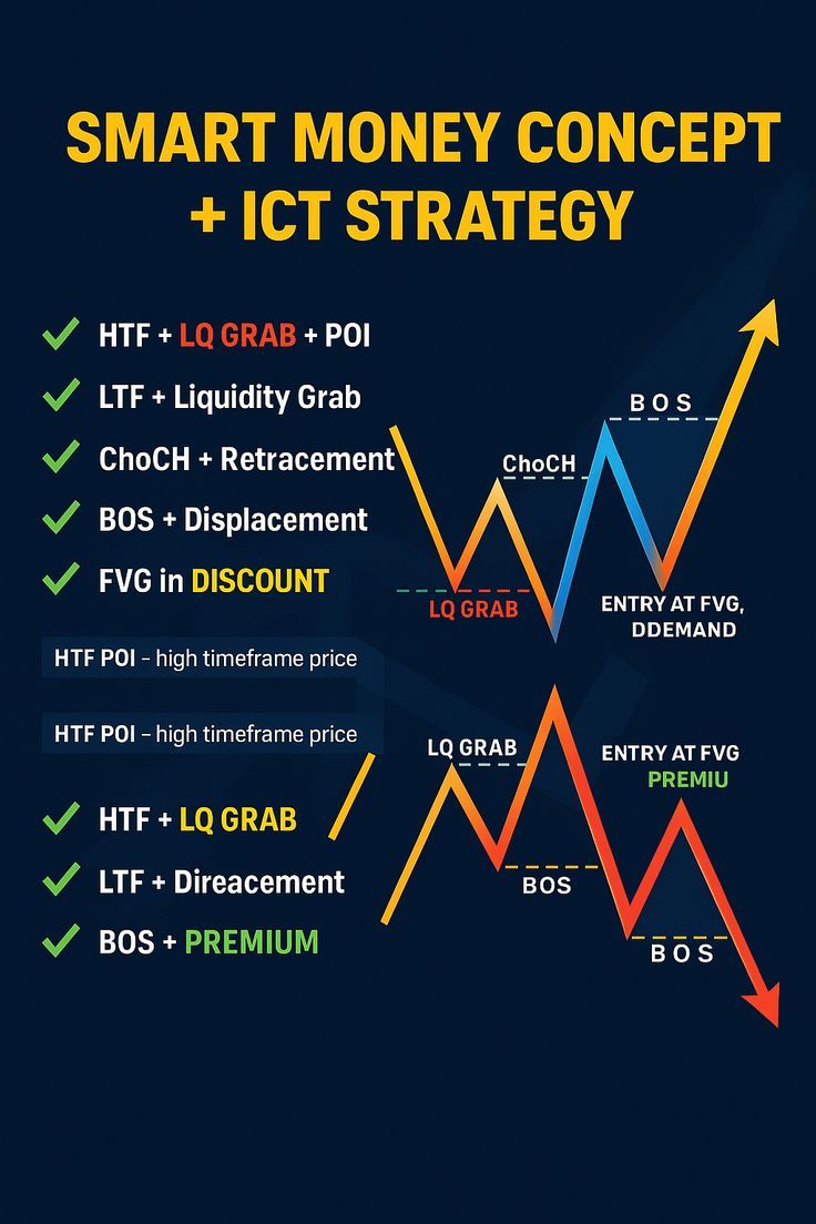 Trading concepts chart illustration
